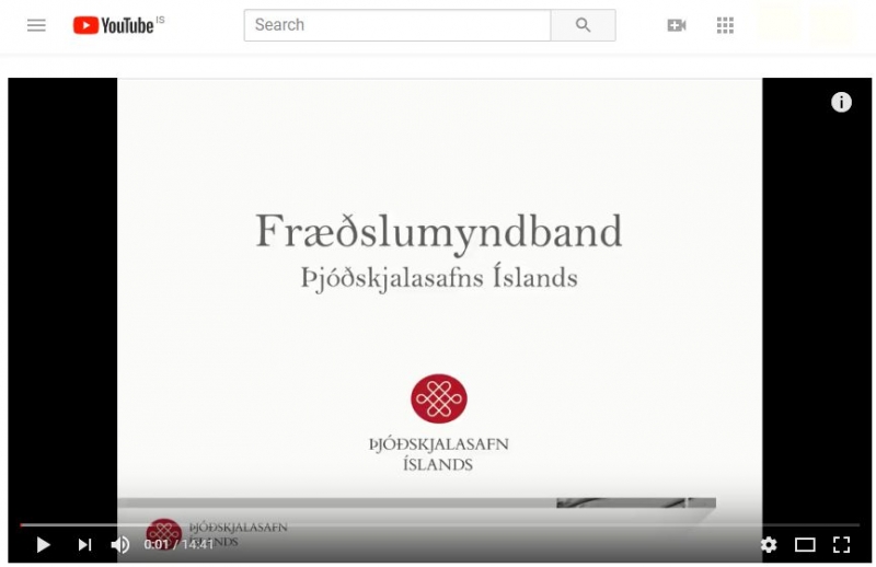 Myndbandarás Þjóðskjalasafns Íslands á YouTube