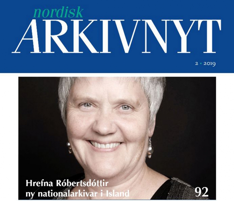 Forsíða Nordisk Arkivnyt (2. tbl. 2019).